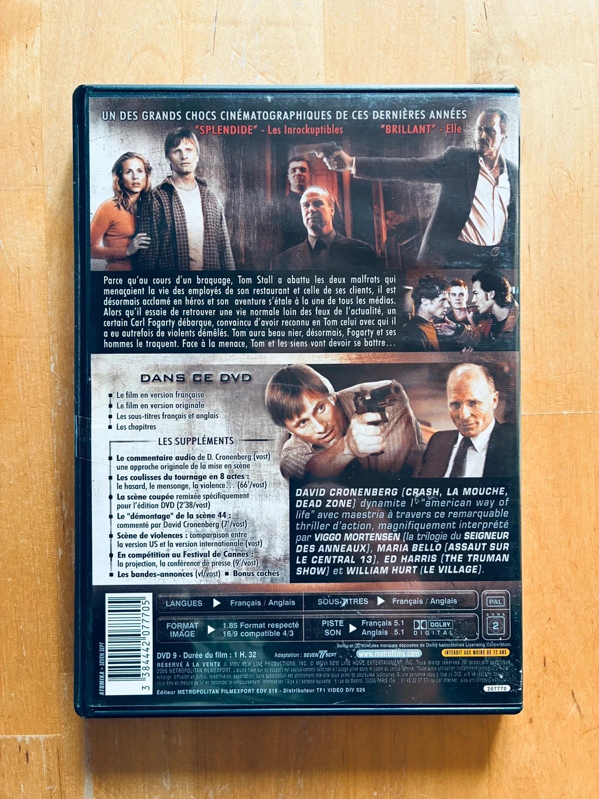 DVD Uma História de Violência de David Cronenberg. – photo 3